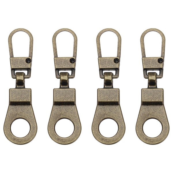 PATIKIL Zipper Pull Replacement, 4 Pcs Detachable Metal Zipper Tab