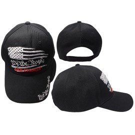 We The People are Pissed! USA Distressed WTP On Bill Black Acrylic Adjustable Embroidered Baseball Hat Cap