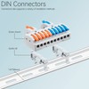 JANDECCN 6pcs DIN Rail Terminal Blocks, DIY Splicing Wire Connectors