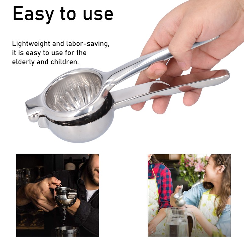 Stainless Steel Fruit Squeezer Manual Mini Lemon Orange Juicer Household