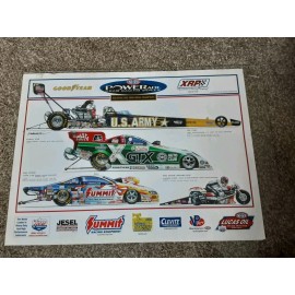 NHRA Vintage 2006 NHRA Powerade Champions Poster John Force Schumacher Anderson Hines