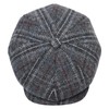 BOTVELA Men's 8 Panel Wool Blend Newsboy Flat Cap Herringbone