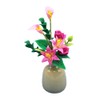 Melody Jane Doll's House Pink Roses Lily in Vase Flowers