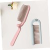 Baluue 2pcs Travel-Friendly Folding Hairdressing Comb Set Anti-Static Massage Comb