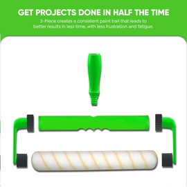 BetterGrip Ergonomic Paint Roller - 18 inch Paint Roller Frame Kit with Extension Handle - Comfortable Grip to Minimize Hand Stress & Fatigue, Get Projects Done in 1/2 The Time