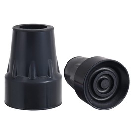 Kotiorname Rubber Cane Tips 7/8 Inch Cane Tips Replacement, Black, 2Pack