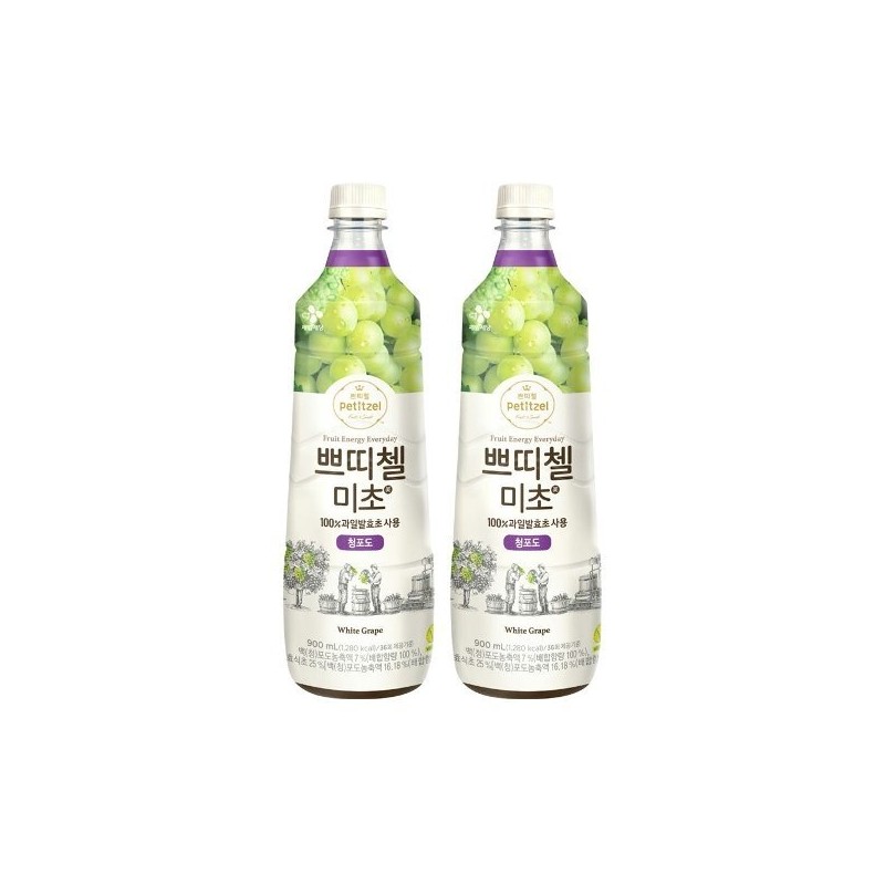 Micho 쁘띠첼 미초 청포도 900ml x2개 Petitcelle Micho Green Grape