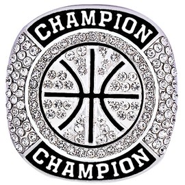 7 to 11 Basketball Championship Ring 12 Packs Basketball Ring Trophy Award Winner MVP Collectible Gift Champion Ring (12 packs rings, size 7)