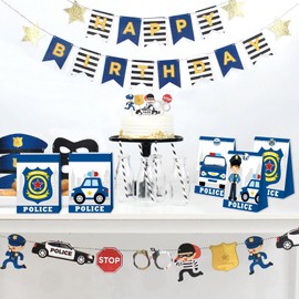 24pcs Police Gift Bag Police Party Bags Police Decorations for Party Police Car Party Favors Policeman Party Supplies for Kids Police Party Favors for Kids