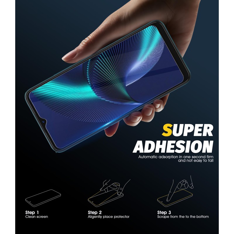 (3 Pack) Orzero Tempered Glass Screen Protector Compatible for BLU