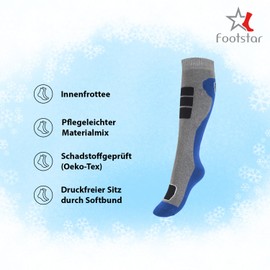 Footstar Children's Outdoor Knee Socks (6 Pairs) Colourful Socks with Thermal Effect, Variant 2