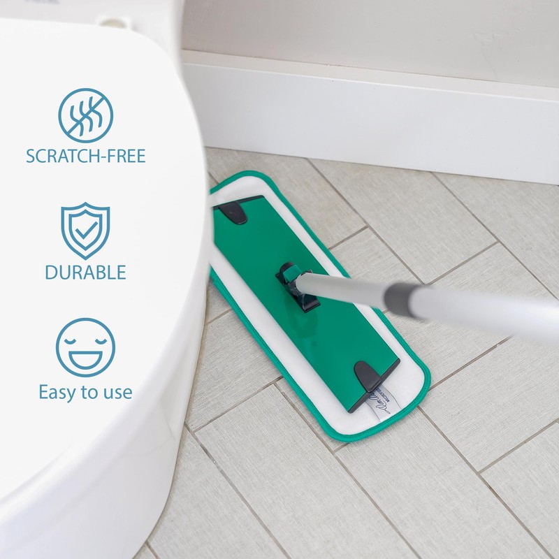 Don Aslett's 12" Mop with 2 Reusable Microfiber Pads |