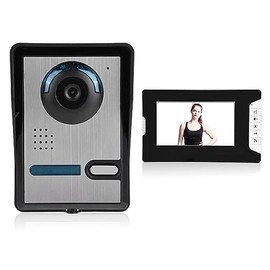 de Timbre de intercomunicación con Video de 7 ", Juego de intercomunicación con Timbre para Puerta, Kit de Timbre Inteligente a Prueba de Agua, Monito