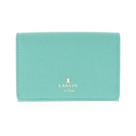 Lanvin on Blue Women's Business Card Holder, Luxembourg Color, emerald green