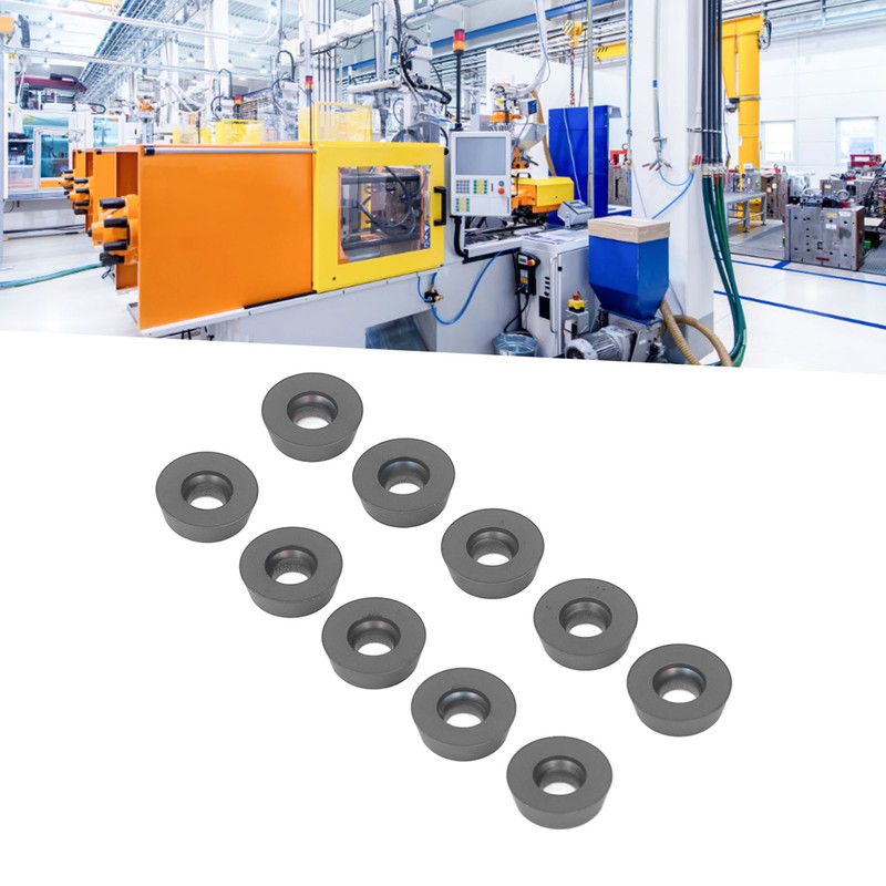 10PCS Black Coating Carbide Inserts Round CNC Turning Milling Inserts