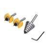 Router Bit 1/4in Shank Multi Grooved with 6Pcs Bearing 1/8in