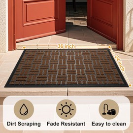 MATALL Door Mat for Back Door - 36x24 Inches Welcome Matt Outdoor, Front Door Mat Outside Home Entrance,Laundry Room, Patio and Porch