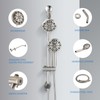 UCLIMAA High Pressure 48-Settings Shower Head with Handheld Shower,Drill-Free 3-Way