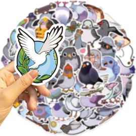 Pigeon Stickers Car Laptop Phone Guitar Skateboard Motorcycle Bicycle Pigeon Stickers Set Vinyl Waterproof Aesthetic Stickers for Teenagers Children Adults Pack of 50