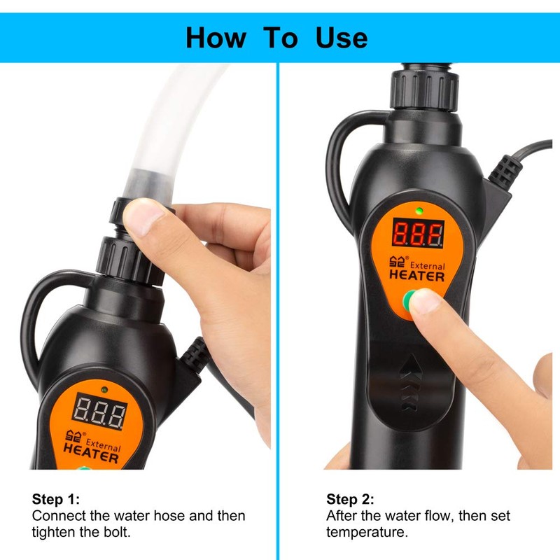 DaToo Aquarium External Heater in-Line Fish Tank External Heater 300W