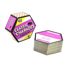 Ginger Fox Classic Charades Card Games for Adults and Kids, Mime Clue Giving Travel Game, Fast-Paced Fun Family Games for Game Nights, Parties, and More, Ages 12+
