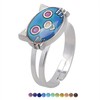 Carykon 2 Pcs Cat Mood Ring Retro Style Adjustable Ring