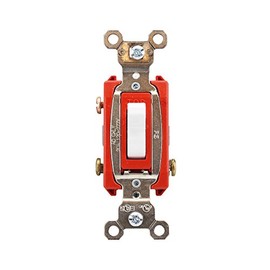 Legrand Pass & Seymour PS20AC3W 20 Amp 120/277V Industrial Extra Heavy-Duty Specification Grade Toggle Switch, 3-Way, Back and Side Wire, White (1 Count)