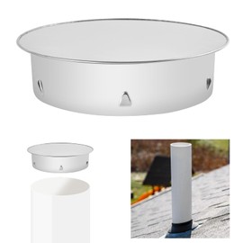 Chimney Hole Cover, Chimney Cover, Pipe Cover Cap, 200 mm Stainless Steel Chimney Pipe Cover, Chimney Cover, Stove Pipe Capsule, Wall Lining Cover, Stove Hole Lid