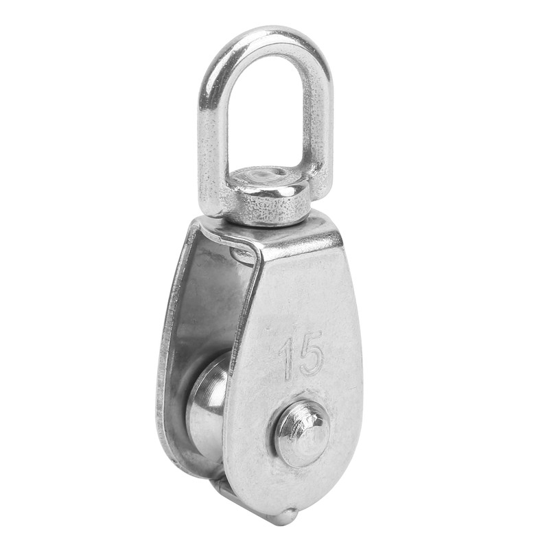 10pcs M15 Pulley 304 Stainless Steel Wire Rope AntiRust Single