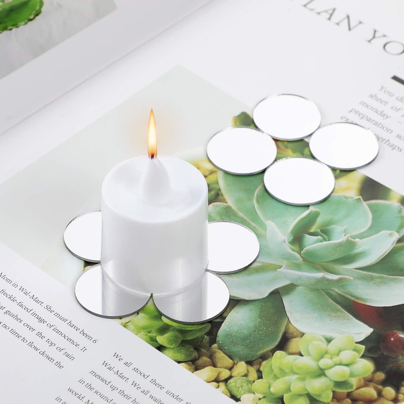 Mini Size Acrylic Round Mirror Adhesive Small Round Mirror Circles