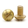 Brass Slotted Round Head Machine Screws #3-48 x 3/4" Qty
