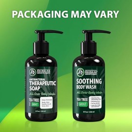 Gel de baño antibacteriano – Jabón antibacteriano y gel de baño de árbol de té para picazón deportista, pie de atletas, eccema y acné de espalda – Jab