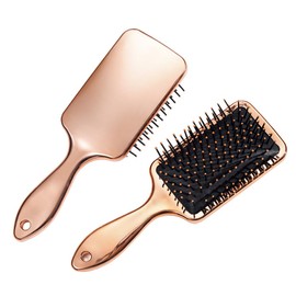 Paddle Brush, Detangler Brush, Hair Brushes for Women, Wig Brush, Brush for Curly Hair, Hairbrush for Men and Women, All Hair Types Hair Brush Detangler (Rose gold, One size)