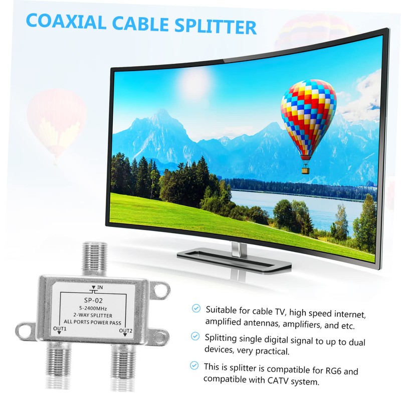 Operitacx Two Splitters Splitter Cable for Headset Cable Splitter Satellite