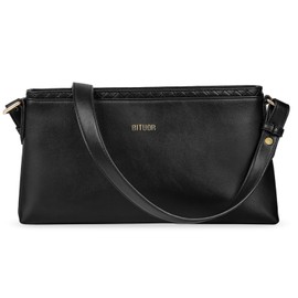 BITUOR Shoulder Bag Women's Small Handbag, Women's Handbags Made of Vegan Leather, Shoulder Bag for Women, Mini Hobo Bag Y2k Fashion Shoulder Bag for Dating Travel Party - Beautiful Gift, black
