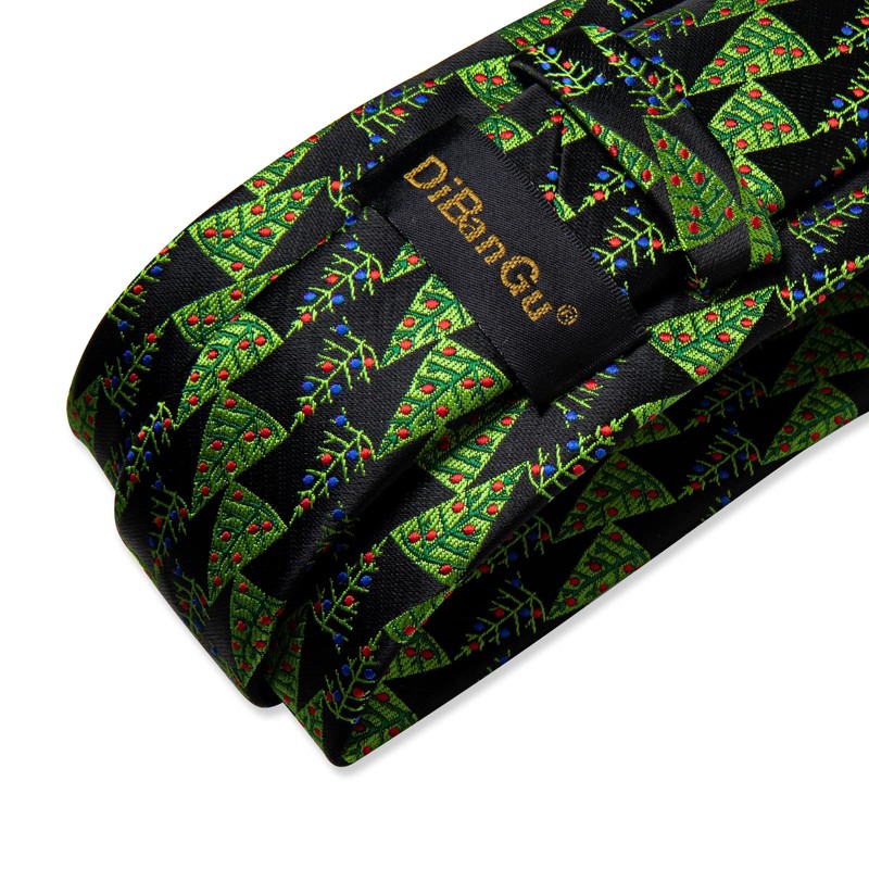 DiBanGu Christmas Ties for Men Xmas Holiday Necktie and Pocket