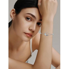 Dorunmo Panda Bracelet for Women 925 Sterling Silver Moon Bracelet Panda Jewelry Gifts for Her