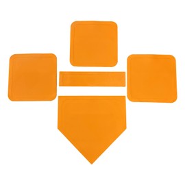 JDS Toy Store Thrown Down Sports Bases and Pitching Mount - Outdoor Rubber Base Set Baseball, Softball, Kickball, Teeball, Kids, Backyard, Practice and School