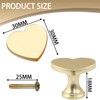 HARSKIYER 6 Pcs Heart Shape Cabinet Knobs, Gold Drawer Pulls,