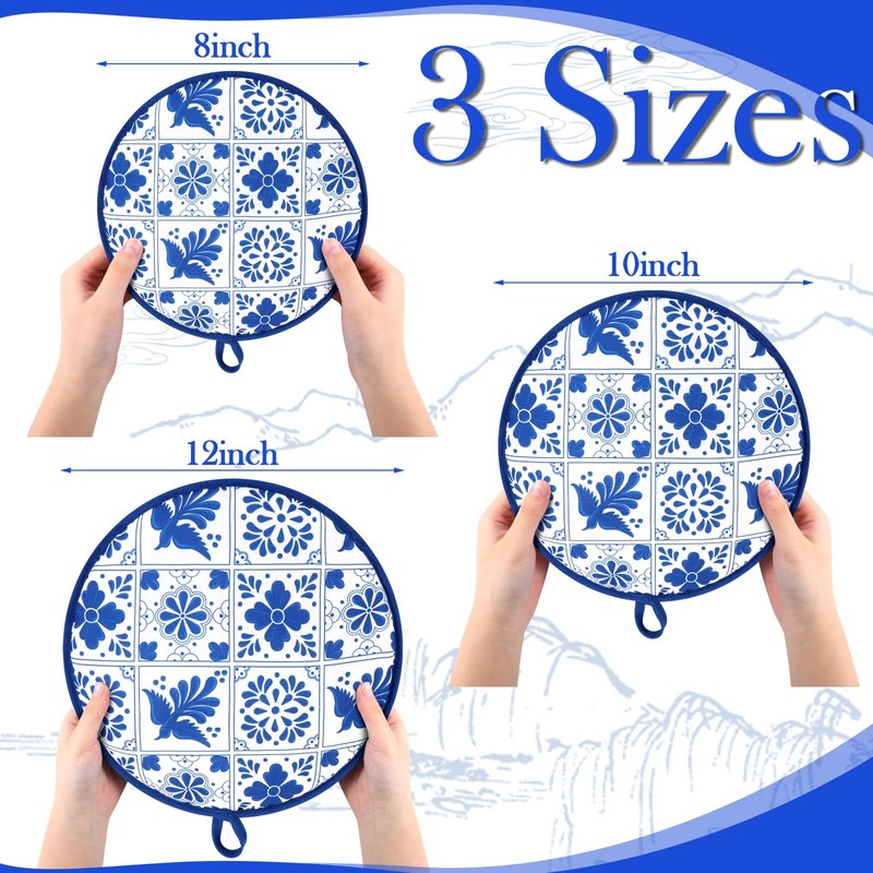 Honeydak 2 Pcs 8 Inch Tortilla Warmer Pouch, Mexican Talavera