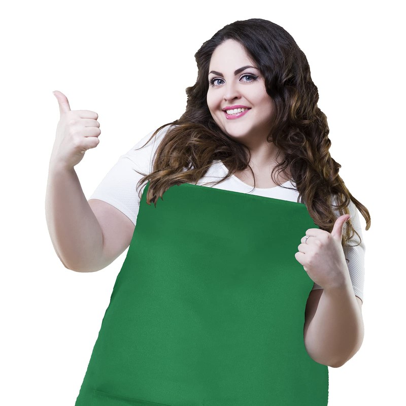 XIEJINJIA Pack of 2 Plus Size Adjustable Cooking Apron Long