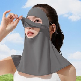 Face Cover for Sun Protection | Anti-UV Sun Face Cover | Adjustable Ear Straps Cooling Washable with Drinking Hole Neck Guard for Golf Fishing Farming Cycling Gardening Field Work Running