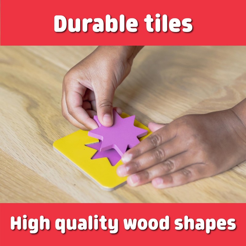 Chuckle & Roar - Matching+ Wooden Sensory Shapes - Logic