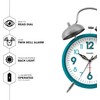 SHARP SPC851 Twin Bell Alarm Clock, Teal