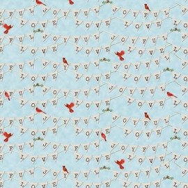 FlashPhoenix Quality Sewing Fabric - Christmas Fabric - Sheltering Snowman Cardinal Word Pendant - Yard 36 x 44 Inch