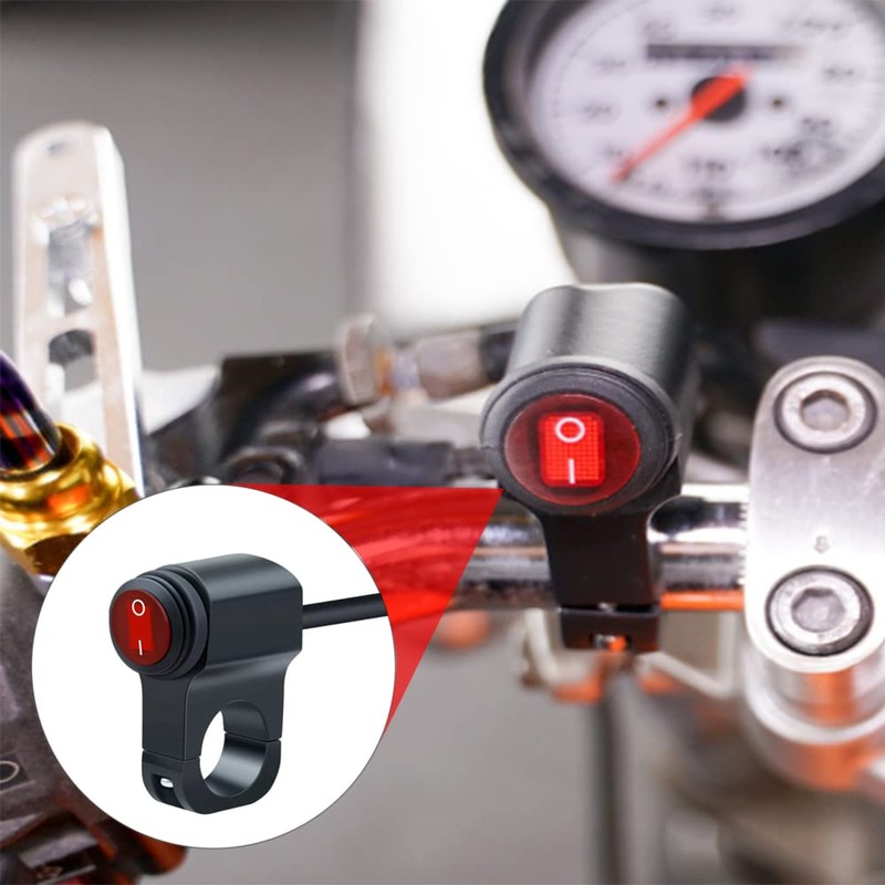 Motorcycle Handlebar Switch Waterproof Handlebar On Off Switch 12v Tube