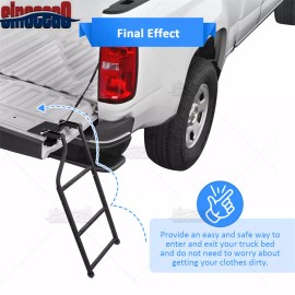 SI Adjustable Tailgate Ladder Step Fits Ford F150 2015-2016 2017 18 19 20 21 22 23