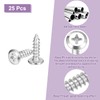 sourcing map M6x20mm Flat Head Phillips Drive Self Tapping Screws,