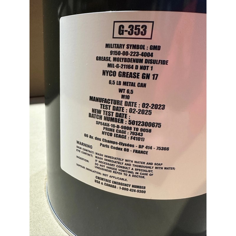 NYCO 1Gallon 6.5LB NYCO Multi Purpose Synthetic Grease GN 17