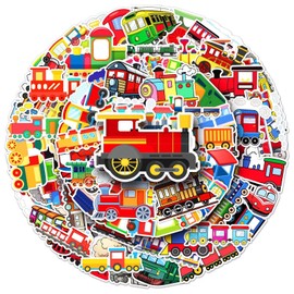 Train Stickers for Laptop (100 Pieces), Gift for Children, Teenagers, Adults, Boys, Trains, Waterproof Vinyl Stickers for Car, Motorcycles, Bicycle, Luggage, Skateboard, Scrapbook